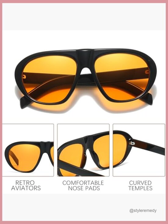 Retro Aviator Sunglasses with Metal Frame, UV400 Protection, Lightweight main image 6